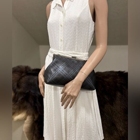 Plaid Print Genuine Deer-hide Leather Purse/Push Lock Metal
Frame Shoulder Bag - Picture 9 of 16